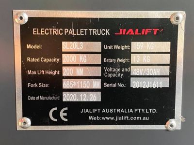 Xe nâng tay điện 2 tấn Jialift